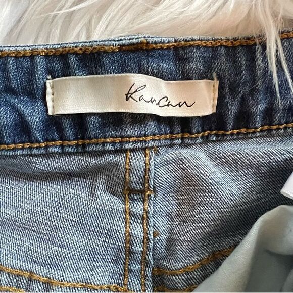 KanCan Jeans Leopard Patch Mid Rise Skinny Medium Blue Denim Size 5/26 - Picture 4 of 9